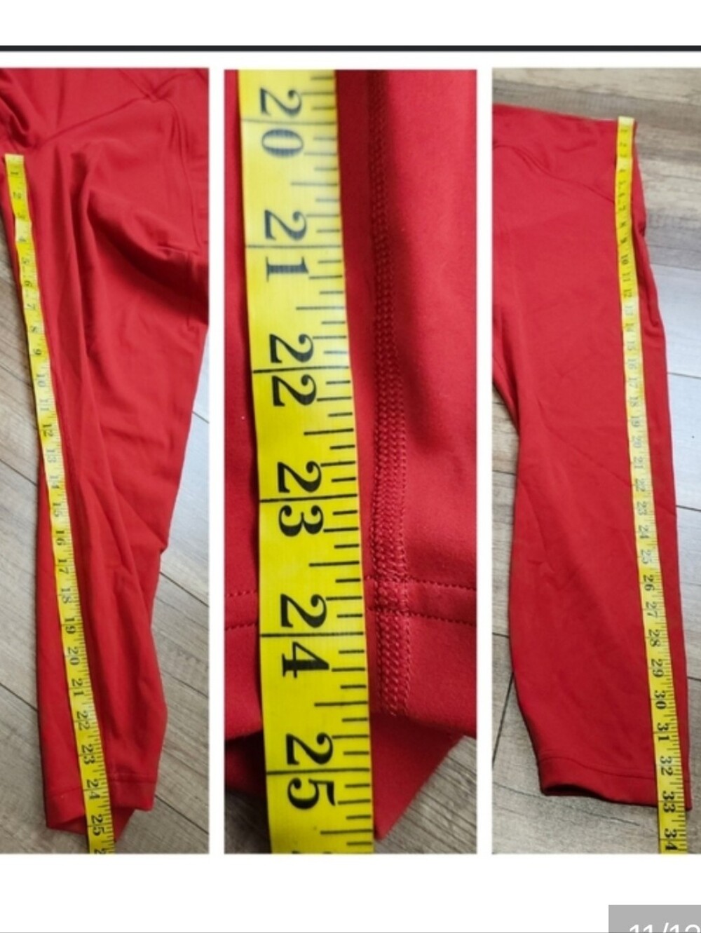 Lululemon W5DWPS Women's Instill HR Tight 25" Ankle Crop Dark Red 12 - Picture 13 of 15